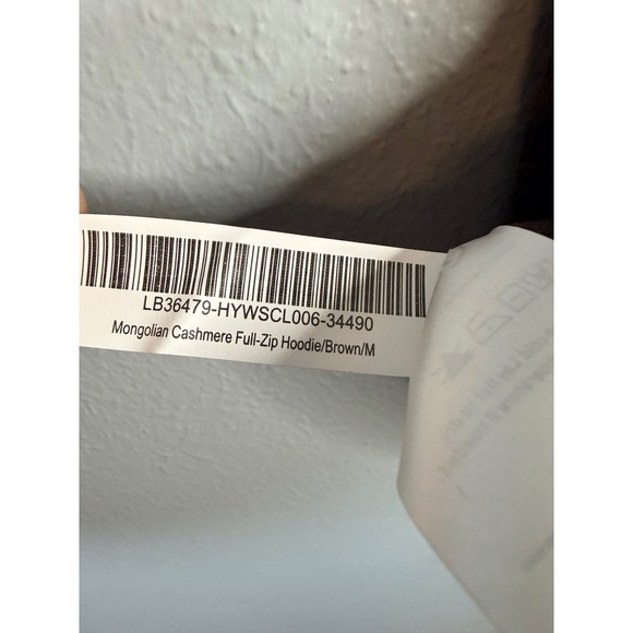 Quince Mongolian Cashmere Full-Zip Hoodie Medium Brown NWT - Picture 7 of 7